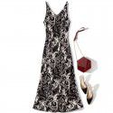 Spring/Summer New Fashion Strap Printing Temperament Slim Fit Women's Sleeveless Dress