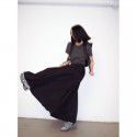 Spring New Product Super Large Volume Umbrella shaped A-line Wrinkle resistant Elastic Waist Lace up Half Skirt for Women