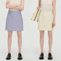 A-line Halfskirt Short Skirt High Waist Slim Cover Crotch OL Commuter Wrap Hip Versatile Halfskirt Female 