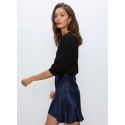 Sour Silk Satin High Waist Drop A-line Half length Skirt Mulberry Silk Spring/Summer Short Skirt Girl