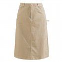 A-line skirt khaki skirt spring summer new OL professional skirt high waist slit buttocks one-step skirt white midskirt 