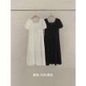 Spring and Summer Korean Girls' Feeling Reduced Age Loose Lacing Slim Long Dress