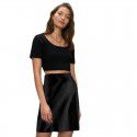 Sour Silk Satin High Waist Drop A-line Half length Skirt Mulberry Silk Spring/Summer Short Skirt Girl