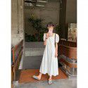 Spring and Summer Korean Girls' Feeling Reduced Age Loose Lacing Slim Long Dress