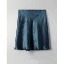 Sour Silk Satin High Waist Drop A-line Half length Skirt Mulberry Silk Spring/Summer Short Skirt Girl
