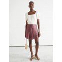 Sour Silk Satin High Waist Drop A-line Half length Skirt Mulberry Silk Spring/Summer Short Skirt Girl