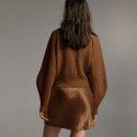 Sour Silk Satin High Waist Drop A-line Half length Skirt Mulberry Silk Spring/Summer Short Skirt Girl