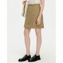 A-line Halfskirt Short Skirt High Waist Slim Cover Crotch OL Commuter Wrap Hip Versatile Halfskirt Female 