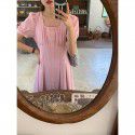 Spring and Summer Korean Girls' Feeling Reduced Age Loose Lacing Slim Long Dress