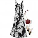 Spring/Summer New Fashion Strap Printing Temperament Slim Fit Women's Sleeveless Dress