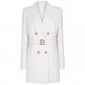 Spring and Autumn New Fashion High grade Solid Color Belt Long Sleeve Slim Fit Style Commuter Suit Dress
