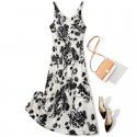 Spring/Summer New Fashion Strap Printing Temperament Slim Fit Women's Sleeveless Dress