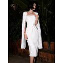 Spring and Summer New Style Empress Banquet Host Style Short Simple and Generous Dress