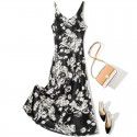Spring/Summer New Fashion Strap Printing Temperament Slim Fit Women's Sleeveless Dress