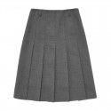 Trendy casual girl pleated decorative wool mini skirt