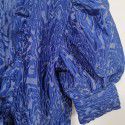 Early Spring New Ruffle Edge Abstract 3D Jacquard Wrapped Body Bubble Sleeve Women's Dress