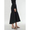 Women's long skirt, summer splicing, solid color, fashionable and easy to match with hollowed out long skirt in the air