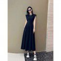 Spring and Summer New High Grade Feminine Temperament, Fashionable Sleeveless Dress, Slim Waist, Hepburn Style, Little Black Dress, Female