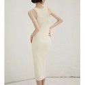 Knitted Dress Women's Spring Dress New Style Slim Bottom Knitted Tank Top Dress Ice Silk Long Dress