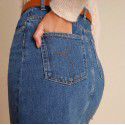 Autumn and Winter New Denim Half Skirt High Waist Slim Fit Mini Short Skirt Versatile and Simple Women