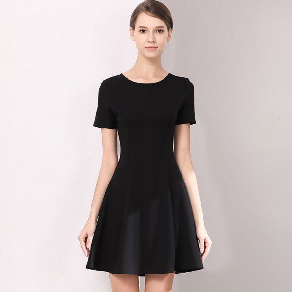 Dignified and textured work dress, summer slimming and slimming, waisted suit, A-line dress