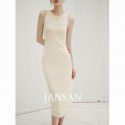Knitted Dress Women's Spring Dress New Style Slim Bottom Knitted Tank Top Dress Ice Silk Long Dress