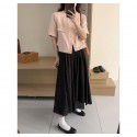 Korean version of Tianshi half body skirt, flowing light gauze skirt, female half body mesh skirt, new pleated puffy half skirt