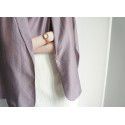 Physique High Waist Over Knee Back Split Half Dress Beige Gentle and Stylish, Easy to Wear Bottom 