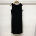 Spring/Summer Acetic Acid Blended Fish Tail Sleeveless Dress Commuter Light Mature B Pair Easy Care Dress