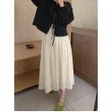 Korean version of Tianshi half body skirt, flowing light gauze skirt, female half body mesh skirt, new pleated puffy half skirt