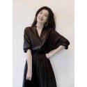 Spring and Summer Fashion Long Sleeves Light Mature Slim Fit Slim Shirt Skirt Children