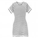 Spring/Summer New Dress Loose Skirt Breathable Slim Women's Stripe Breathable A-line Skirt