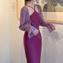 Fashionable commuting style, high JI feeling, white dress, slim fit, slim temperament, and inner drape dress for women's clothing