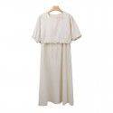 Spring/Summer New Korean Version High Waist Slim A-line Long Dress