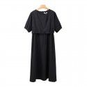 Spring/Summer New Korean Version High Waist Slim A-line Long Dress