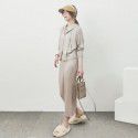 Spring and summer new worsted New Australia ji fine wool slim fit wrap hip skirt with thin pit stripe knitted half skirt for women