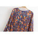 TürkiyeBohemiaprintedlongsleeveexoticstylefakedressThainationalstyledress 