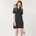 Spring/Summer New Dress Loose Skirt Breathable Slim Women's Stripe Breathable A-line Skirt