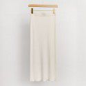 Spring and summer new worsted New Australia ji fine wool slim fit wrap hip skirt with thin pit stripe knitted half skirt for women