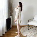 Spring Dress New Women's French Light Luxury High end Celebrity Temperament Long sleeved White Dress