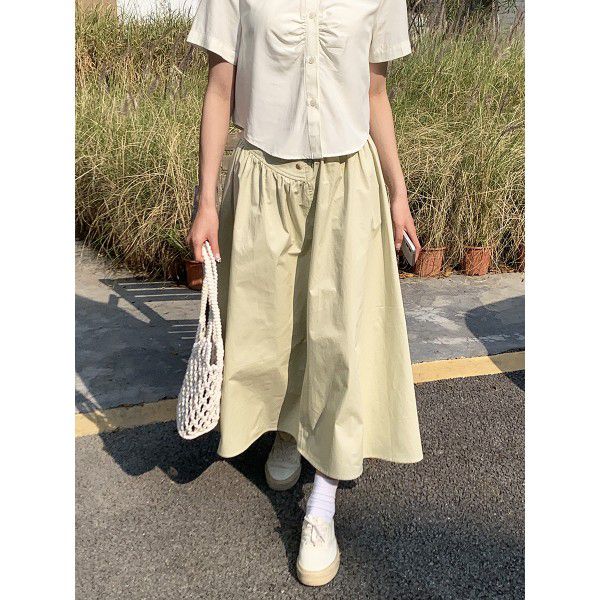 Summer New Pear Shape Mid length A-line Umbrella Skirt