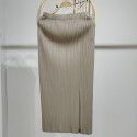Spring/Summer Pleated Casual Fashion Versatile Temperament Commuting Front Split Half Skirt