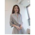 Spring and Summer Fashion Long Sleeves Light Mature Slim Fit Slim Shirt Skirt Children