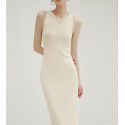 Knitted Dress Women's Spring Dress New Style Slim Bottom Knitted Tank Top Dress Ice Silk Long Dress