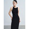 Knitted Dress Women's Spring Dress New Style Slim Bottom Knitted Tank Top Dress Ice Silk Long Dress