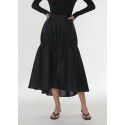 Women's long skirt, summer splicing, solid color, fashionable and easy to match with hollowed out long skirt in the air