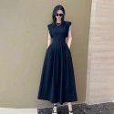 Spring and Summer New High Grade Feminine Temperament, Fashionable Sleeveless Dress, Slim Waist, Hepburn Style, Little Black Dress, Female