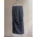 New summer style embellishment with slit and lightweight black skirt