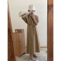 Spring/Summer New Korean Version High Waist Slim A-line Long Dress