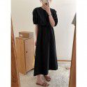 Spring/Summer New Korean Version High Waist Slim A-line Long Dress